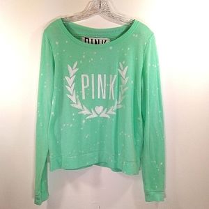 💥🔥VICTORIA'S SECRET OVERSIZED "PINK" LONGSLEEVE SWEATSHIRT SZ S/P